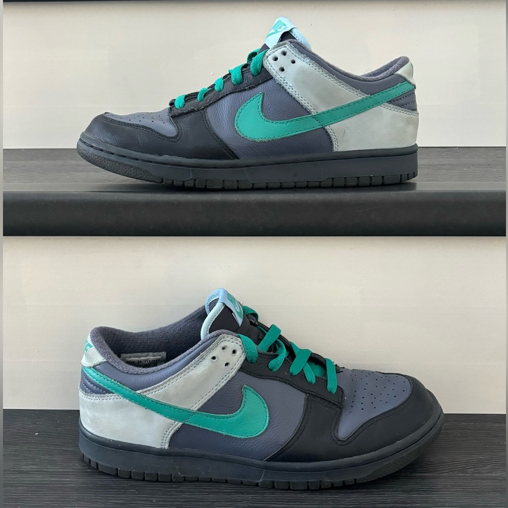 Women's Size 9 Nike Dunk Low Premium Blue Gray Black Vintage 2000's